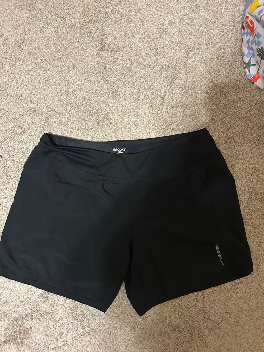 Brooks Women's Black Swim Shorts with Subtle Logo